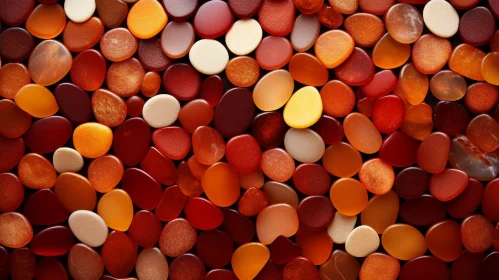 Multicolored Pebbles Texture Close-Up