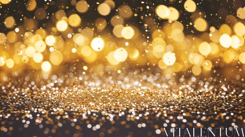 Golden Glitter Background - Luxurious and Elegant AI Image