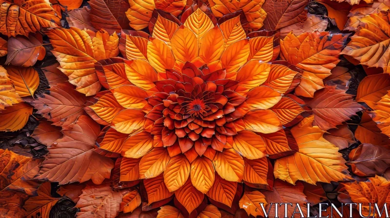 Dahlia Flower Close-Up in Autumn Colors AI Image