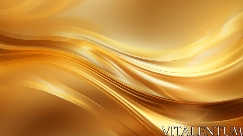 Golden Abstract Background with Flowing Waves AI Image
