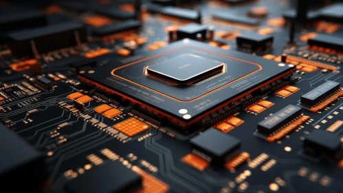 Computer Processor Close-Up | Circuit Board Technology