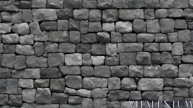 AI ART Grey Stone Wall Texture - Seamless and Rough Surface