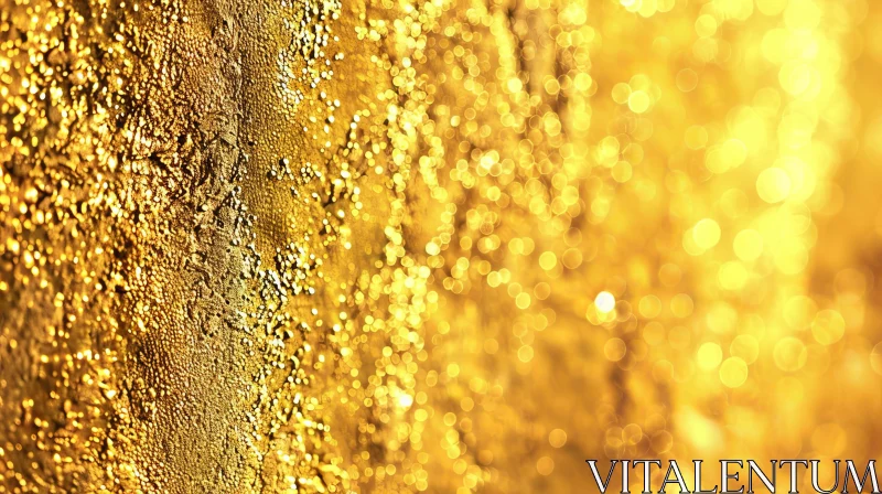 AI ART Textured Gold Surface Close-up