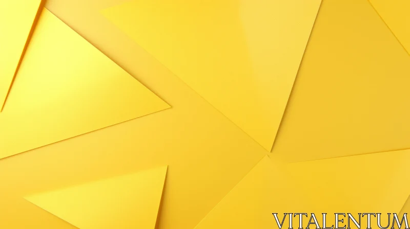 AI ART Yellow Geometric Triangles Abstract Background