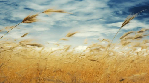 Tranquil Wheat Field Landscape