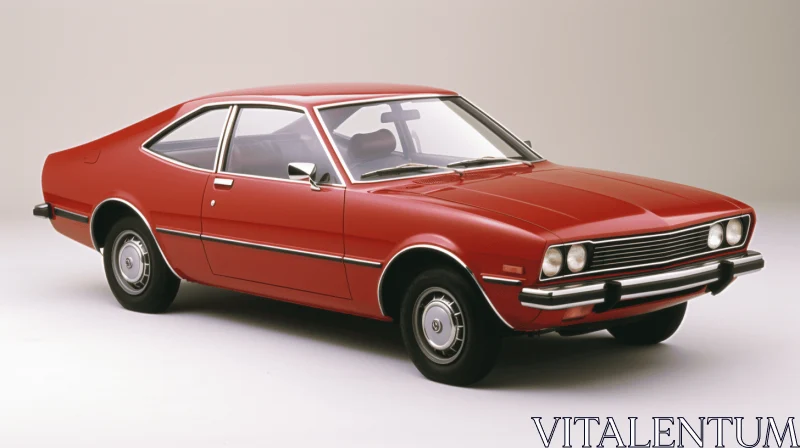 Red Coupe with Black Trim - Post-'70s Ego Generation AI Image