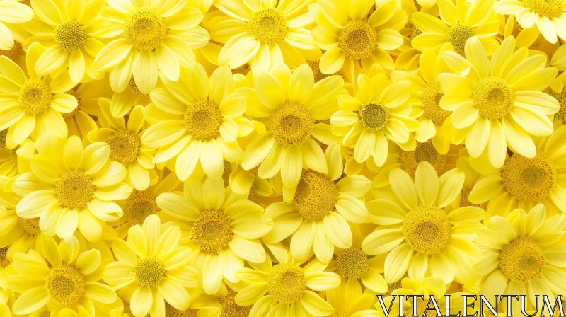 Yellow Daisies in Full Bloom AI Image