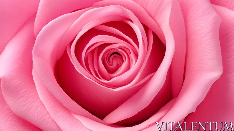 AI ART Pink Rose in Full Bloom - Floral Photography