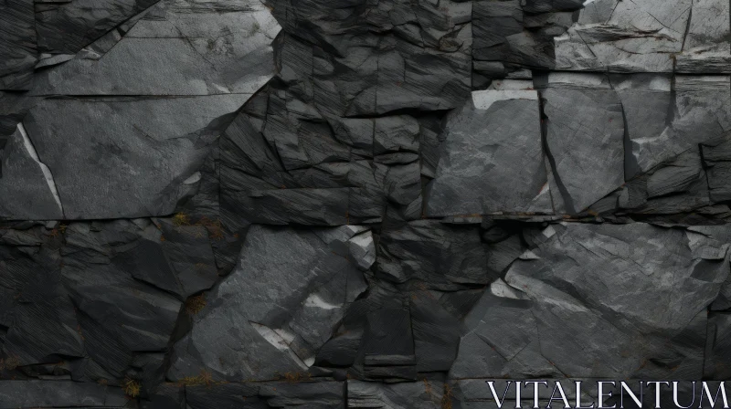 Dark Grey Rock Texture - Rugged and Layered AI Image