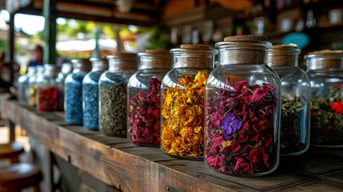 Enchanting Dried Flower Collection in Glass Jars