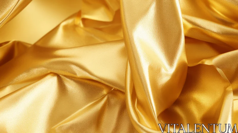 Luxurious Gold Fabric with Depth and Texture AI Image