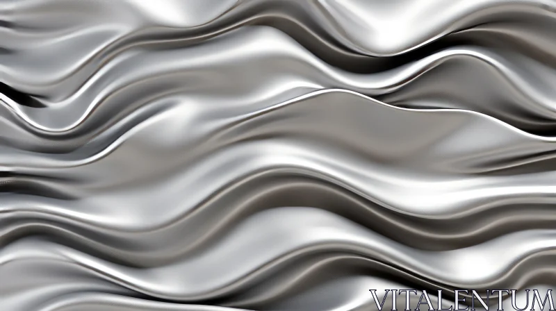Luxurious Silver Silk Fabric Texture for Design Projects AI Image