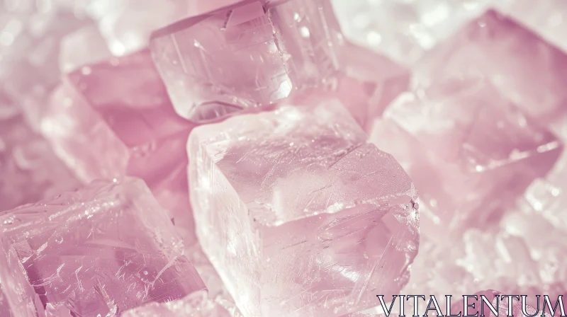 Pink Salt Crystals Texture - Soft and Delicate Composition AI Image
