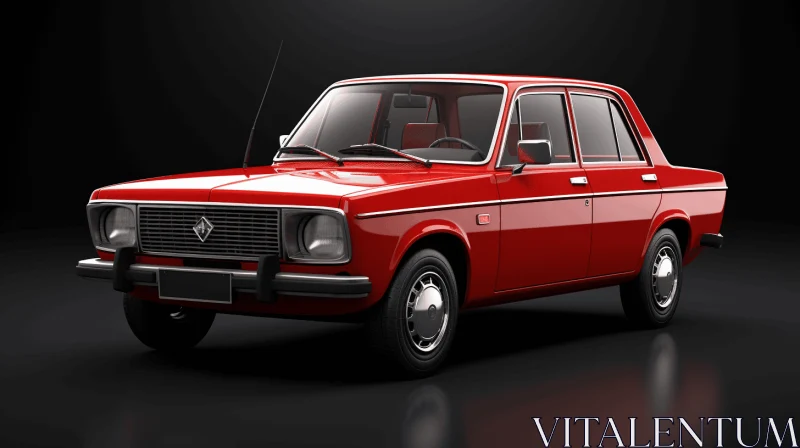 Stunning 3D Rendering of a Vintage Car Model | Nostalgic 1970s Style AI Image