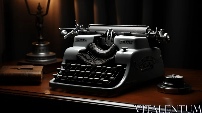 Vintage Typewriter Close-up Photography AI Image
