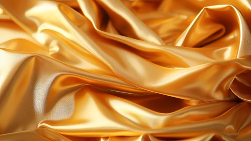 Luxurious Golden Silk Fabric - Elegance and Beauty