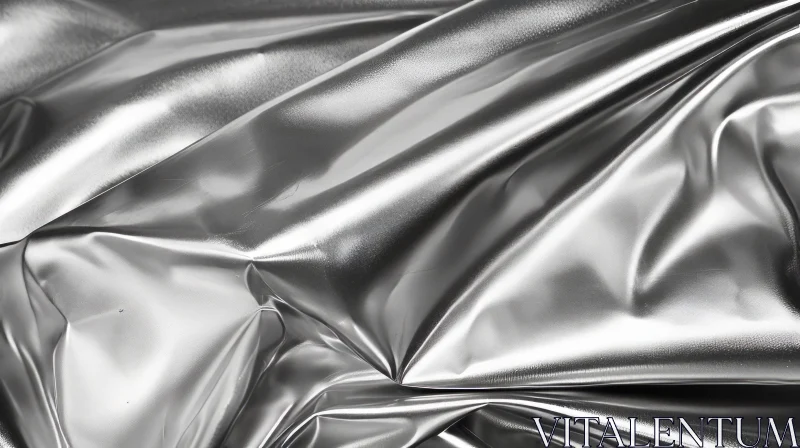 Shiny Silver Foil Background AI Image