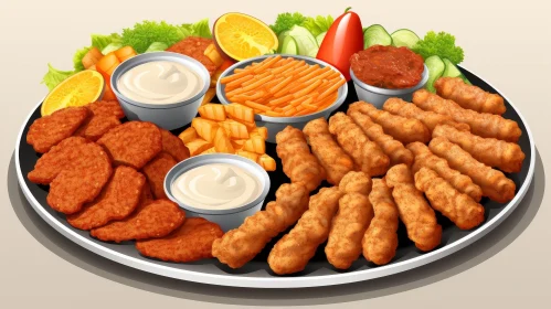 Delicious Fried Chicken Platter - Perfect Party Snack