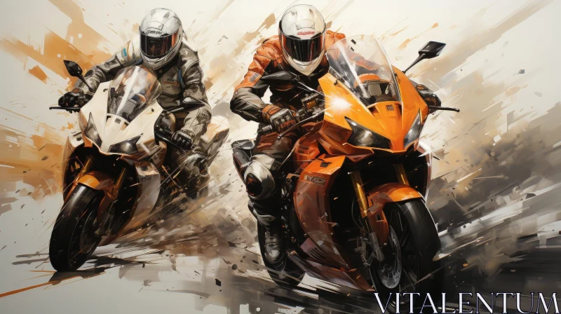 AI ART Intense Motorcycle Racing: Speed and Competition