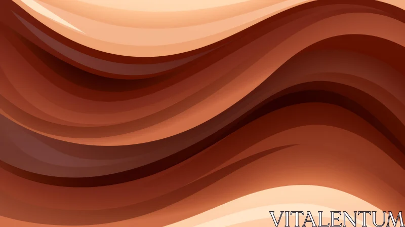 Warm Brown Cream Gradient Abstract Background AI Image