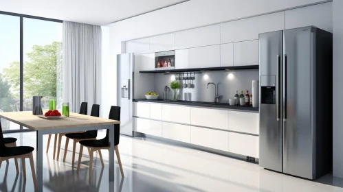 Contemporary Kitchen Design with Dining Area