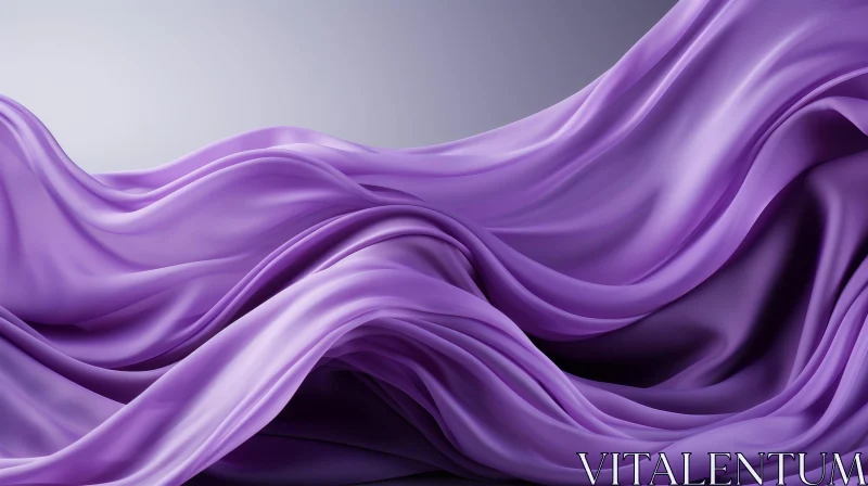 AI ART Elegant Purple Silk Cloth 3D Render