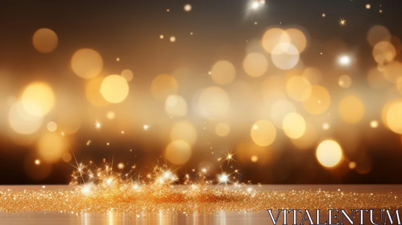 Golden Glitter Background for Festive Occasions AI Image