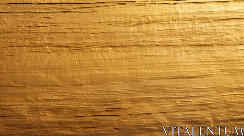 Aged Wooden Surface Painted in Gold AI Image