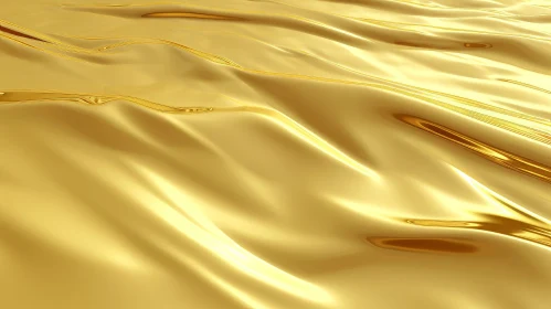 Luxurious Gold Liquid 3D Rendering with Dynamic Lighting