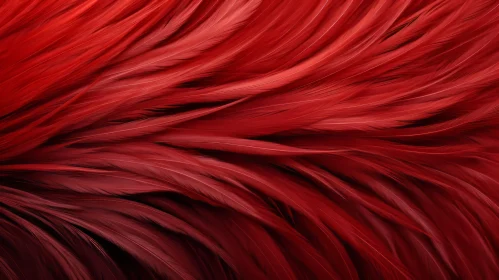 Red Feathers Wave Pattern Close-up