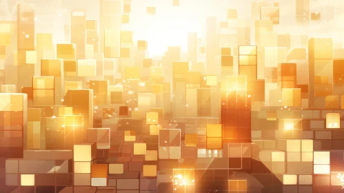 Cityscape Skyline at Sunset