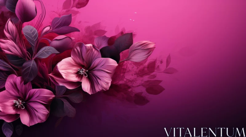 Exquisite Floral Gradient Background AI Image