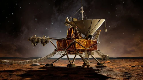 Golden Lander on Mars: Starry Sky Exploration