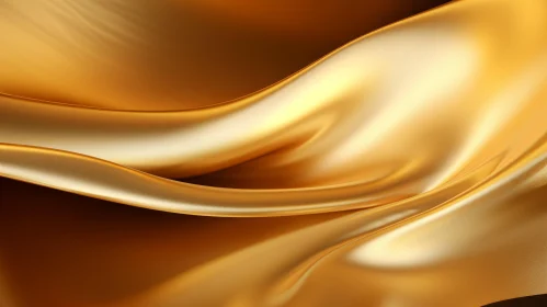 Golden Silk Cloth 3D Rendering - Luxurious Metallic Look