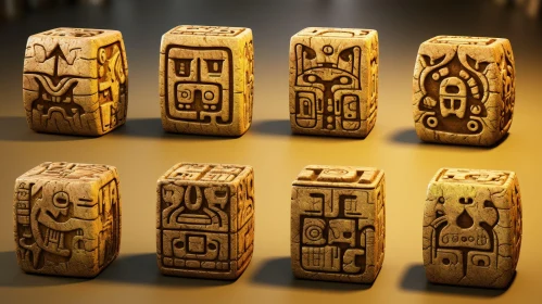 Intriguing Stone Cubes with Symbolic Carvings