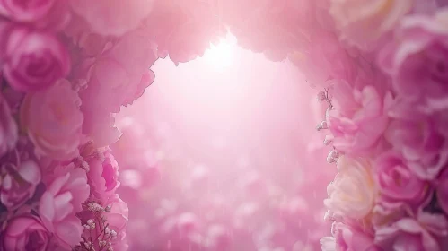 Soft Pink Floral Background for Weddings