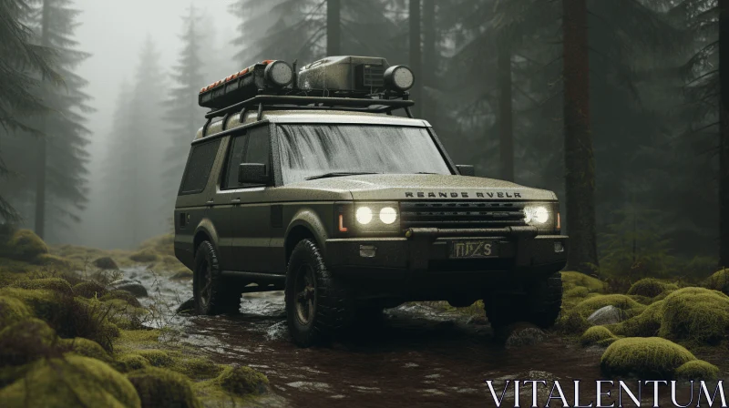 Captivating Land Rover Adventure in the Rain Forest | Retro Filters | Cinema4D AI Image