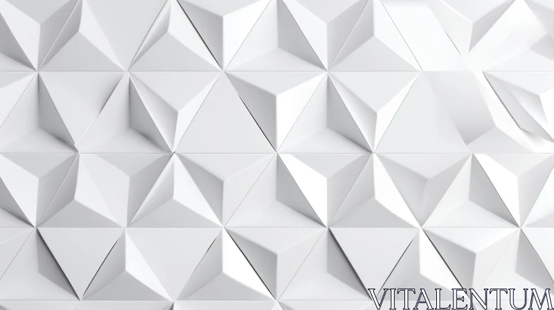 White Geometric Pattern 3D Rendering AI Image