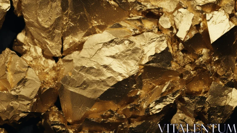 AI ART Luxurious Gold Nugget Close-Up