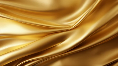 Luxurious Gold Silk Fabric with Soft Waves