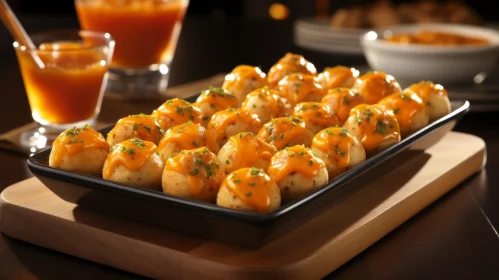 Delicious Cheese Balls Plate Photography