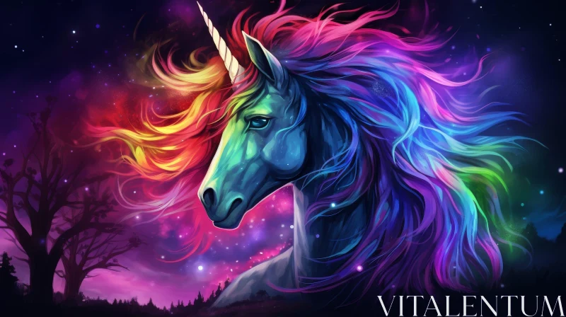 Enchanting Unicorn Digital Painting AI Image