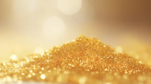 Luxurious Gold Glitter Sparkle Close-Up