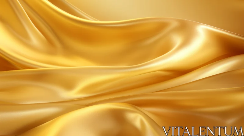 Luxurious Gold Silk Fabric - Opulent Background AI Image