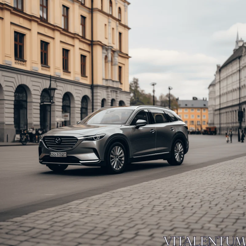 Captivating Mazda CX9 SUV Glides Through the Streets with Elegance AI Image