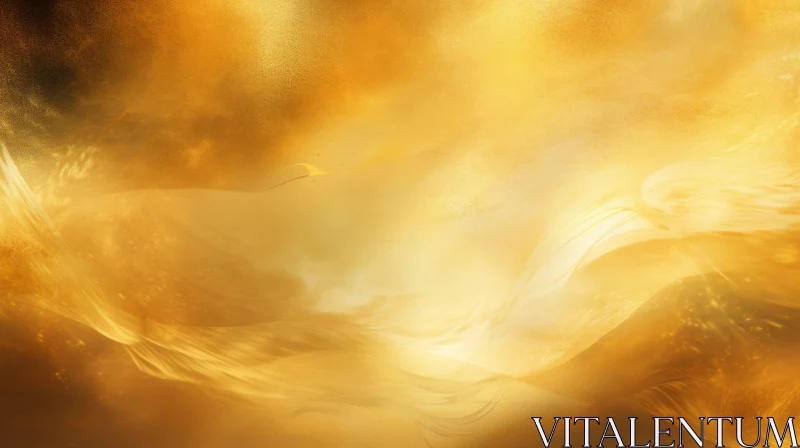 Golden Abstract Background with Smooth Gradient AI Image