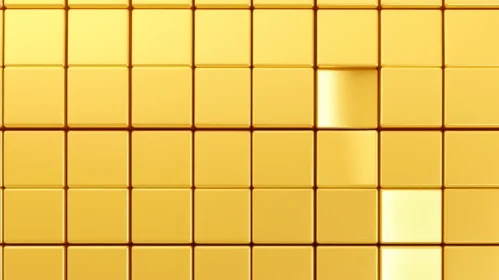 Luxurious Gold Cube Wall Art