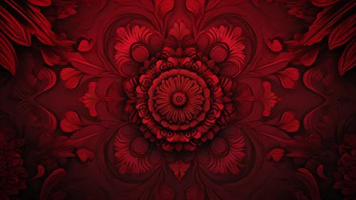 Red Floral Pattern - Luxury Design for Website Backgrounds