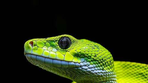 Detailed Green Snake Close-Up | Wildlife Photography