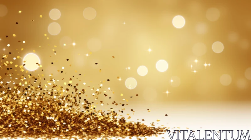 Golden Sparkle Background for Festive Holiday Projects AI Image